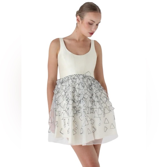 Tibi 2000S SILK CORSET MINI DRESS W/ ORGANZA SKIRT size 4/Small MSRP $1200 - Picture 1 of 16